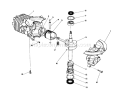 Short Block Assembly Diagram and Parts List for 38186 3900001-3999999 - 1993 Toro Snow Blower
