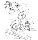 Discharge Chute Assembly Diagram and Parts List for 38186 3900001-3999999 - 1993 Toro Snow Blower