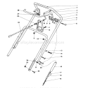 Handle Assembly Diagram and Parts List for 38186 3900001-3999999 - 1993 Toro Snow Blower