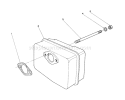 Muffler Assembly Diagram and Parts List for 38186 3900001-3999999 - 1993 Toro Snow Blower