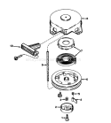 Recoil Starter Diagram and Parts List for 38191 2000001-2999999 - 1992 Toro Snow Blower