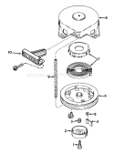 Recoil Starter Diagram and Parts List for 38195 1000001-1999999 - 1991 Toro Snow Blower