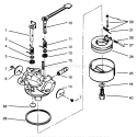 Carburetor Diagram and Parts List for 38195 69000001-69999999 - 1996 Toro Snow Blower