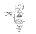 Recoil Starter Diagram and Parts List for 38196 2000001-2999999 - 1992 Toro Snow Blower
