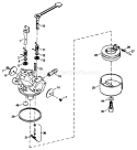 Carburetor Diagram and Parts List for 38195 39000001-39999999 - 1993 Toro Snow Blower