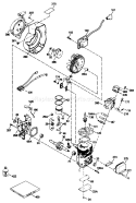 Engine Diagram and Parts List for 38195 39000001-39999999 - 1993 Toro Snow Blower