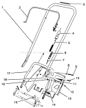 Handle Assembly Diagram and Parts List for 38195 39000001-39999999 - 1993 Toro Snow Blower