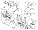 Rotor Housing Assembly Diagram and Parts List for 38195 39000001-39999999 - 1993 Toro Snow Blower