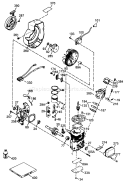 Engine Diagram and Parts List for 38191 6900001-6999999 - 1996 Toro Snow Blower
