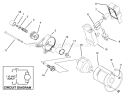 Starter Motor Diagram and Parts List for 38196 6900001-6999999 - 1996 Toro Snow Blower