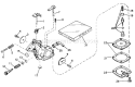 Carburetor Diagram and Parts List for 38210 0000001-0999999 - 1980 Toro Snow Blower