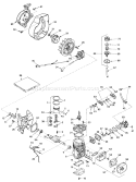 Engine Diagram and Parts List for 38210 0000001-0999999 - 1980 Toro Snow Blower