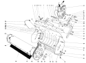 Lower Main Frame Diagram and Parts List for 38210 0000001-0999999 - 1980 Toro Snow Blower