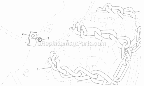 Tire_Chain_Assembly Diagram and Parts List for 38215  Toro Snow Blower