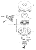 Shroud and Rewind Starter Diagram and Parts List for 38220 9000001-9999999 - 1979 Toro Snow Blower