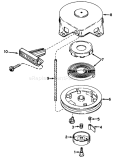 Shroud and Rewind Starter Diagram and Parts List for 38232 4000001-4999999 - 1984 Toro Snow Blower