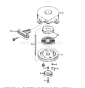 Shroud & Rewind Starter Diagram and Parts List for 38235 1000001-1999999 - 1981 Toro Snow Blower