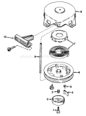 Shroud and Rewind Starter Diagram and Parts List for 38235 3000001-3999999 - 1983 Toro Snow Blower