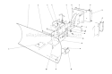 Grader Blade Diagram and Parts List for 38250 0000001-0999999 - 1980 Toro Snow Blower