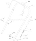 Upper Handle Control Assembly Diagram and Parts List for 38282 310006957-310021428 - 2010 Toro Snow Blower
