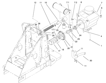 Engine Assembly Diagram and Parts List for 22300 890001 - 899999 Toro Lawn Tractor Accessories