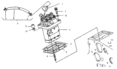 Injection Pump Assembly Diagram and Parts List for 22302 990001 - 999999 Toro Lawn Tractor Accessories