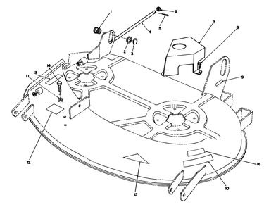 Cover Assembly Diagram and Parts List for 05-38SS02 2000001 - 2999999 Toro Lawn Mower