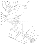 Page D Diagram and Parts List for 38422 9900001-9999999 - 1999 Toro Snow Blower