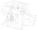 Pulley and Cover Assembly Diagram and Parts List for 38427 8900001-8999999 - 1998 Toro Snow Blower