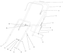 Handle Assembly Diagram and Parts List for 38429 210000001-210999999 - 2001 Toro Snow Blower