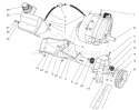 Engine & Main Frame Assembly Diagram and Parts List for 38431 7900001-7999999 - 1997 Toro Snow Blower