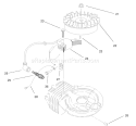 Engine Diagram and Parts List for 38431 7900001-7999999 - 1997 Toro Snow Blower