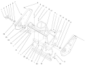 Auger Housing Assembly Diagram and Parts List for 38430 9900001-9999999 - 1999 Toro Snow Blower