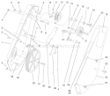 Pulley & Side Plate Assembly Diagram and Parts List for 38436 8900001-8999999 - 1998 Toro Snow Blower