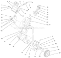 Engine & Frame Assembly Diagram and Parts List for 38436 8900001-8999999 - 1998 Toro Snow Blower