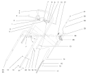 Handle Assembly Diagram and Parts List for 38436 8900001-8999999 - 1998 Toro Snow Blower