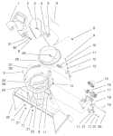 Deflector and Discharge Assembly Diagram and Parts List for 38432 9900001-9999999 - 1999 Toro Snow Blower