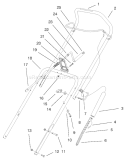 Part Location Diagram of 98-2272 Toro Handle-Upper W/Decal,