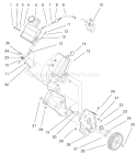 Engine and Frame Assembly Diagram and Parts List for 38441 200000001-200999999 - 2000 Toro Snow Blower