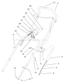 Handle Assembly Diagram and Parts List for 38441 200000001-200999999 - 2000 Toro Snow Blower