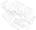 Housing and Side Plate Diagram and Parts List for 38441 200000001-200999999 - 2000 Toro Snow Blower