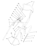 Handle Assembly Diagram and Parts List for 38439 200003007-200999999 - 2000 Toro Snow Blower
