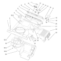 Upper Shroud and Control Panel Assembly Diagram and Parts List for 38442 210000001-210999999 - 2001 Toro Snow Blower
