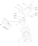 Discharge Chute Control Diagram and Parts List for 38452 313000001-313999999 - 2013 Toro Snow Blower