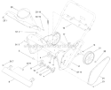 Main Frame Diagram and Parts List for 38454 313002000-313999999 - 2013 Toro Snow Blower