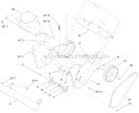 Main Frame Diagram and Parts List for 38458 313000001-313999999 - 2013 Toro Snow Blower