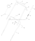 Upper Handle Diagram and Parts List for 38458 313000001-313999999 - 2013 Toro Snow Blower