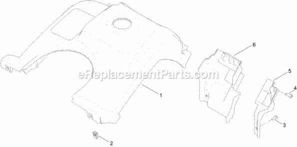 Part Location Diagram of 127-5968 Toro Shroud Assembly