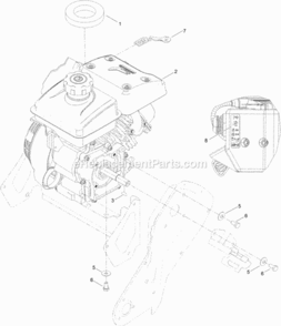 Part Location Diagram of 121-4230 Toro Engine-Lc156Fs