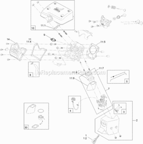 Part Location Diagram of 127-9352 Toro Complete Carb Service Kit